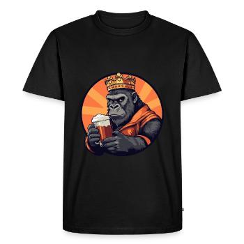 Gorilla Beer - Men's Premium Organic T-Shirt - black - Front - Nico (187cm)