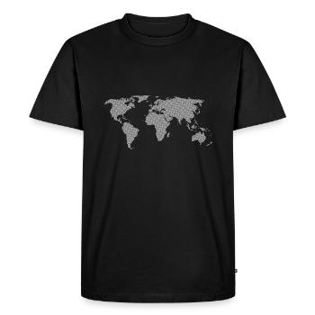 White World - Men's Premium Organic T-Shirt - black - Front - Nico (187cm)