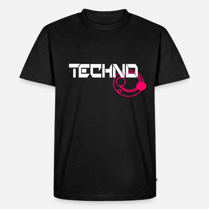 Techno Music Music Patch Design - T-shirt Premium bio Homme - noir
