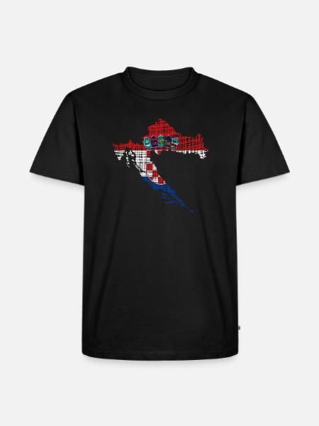 Croatia - Männer Premium Bio T-Shirt - Schwarz