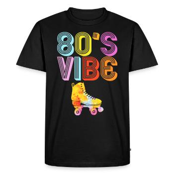 80s Vibe - Roller Skating - Roller Skating 80s - Men's Premium Organic T-Shirt - black - Front - Nico (187cm)