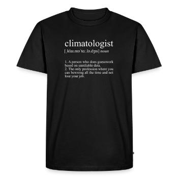 Conjectures basées sur des données peu fiables, climatologue - T-shirt Premium bio Homme - noir - Devant - Nico (187cm)
