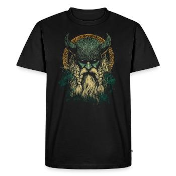Odin Viking - Men's Premium Organic T-Shirt - black - Front - Nico (187cm)