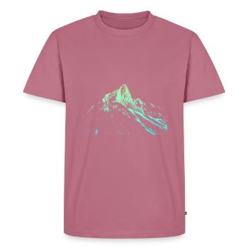 Mountain Course Silhouette - Men's Premium Organic T-Shirt - mauve - Front - Nico (187cm)