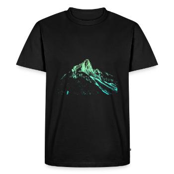 Mountain Course Silhouette - Men's Premium Organic T-Shirt - black - Front - Nico (187cm)