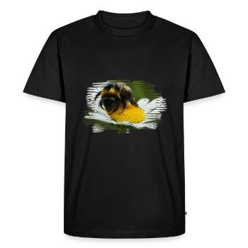 Les bourdons sont des abeilles sauvages - T-shirt Premium bio Homme - noir - Devant - Nico (187cm)