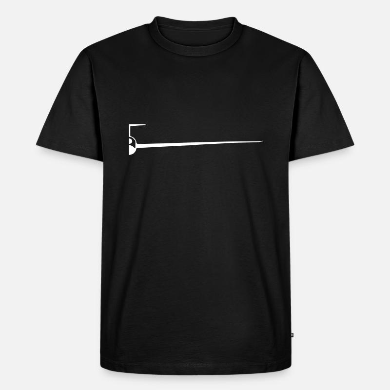 sf_halb - Männer Premium Bio T-Shirt - Schwarz