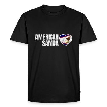 Samoa américaines - T-shirt Premium bio Homme - noir - Devant - Nico (187cm)