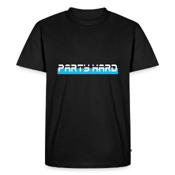 fête hard cyan bleu bleu bleu - T-shirt Premium bio Homme - noir - Devant - Nico (187cm)