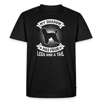MY SHADOW caniche caniche caniche - T-shirt Premium bio Homme - noir - Devant - Nico (187cm)