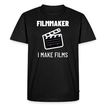 Filmmaker Videographer Filmmaker Cinema TV Gift - Men's Premium Organic T-Shirt - black - Front - Nico (187cm)