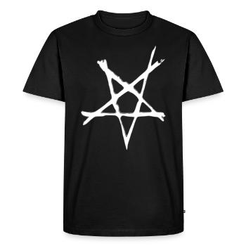 Pentagramme à gratter - T-shirt Premium bio Homme - noir - Devant - Nico (187cm)