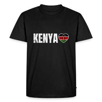Kenya - T-shirt Premium bio Homme - noir - Devant - Nico (187cm)