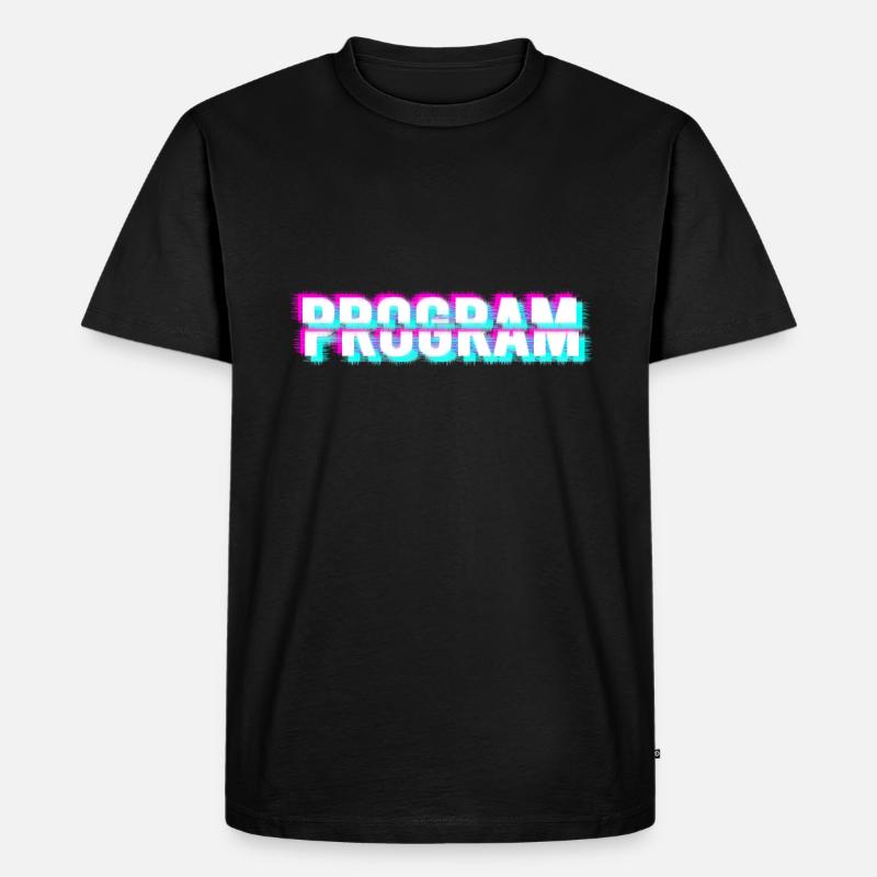Computerprogramm (weiß) - Männer Premium Bio T-Shirt - Schwarz