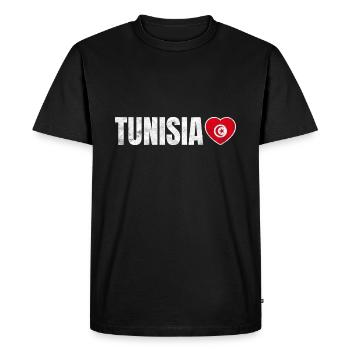 Tunisia - Men's Premium Organic T-Shirt - black - Front - Nico (187cm)