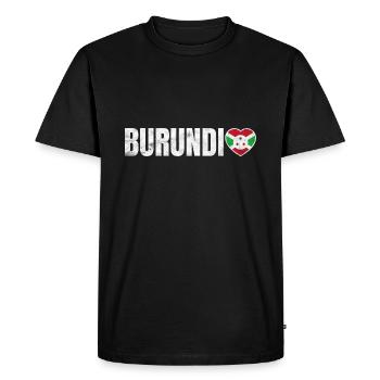 Burundi - T-shirt Premium bio Homme - noir - Devant - Nico (187cm)