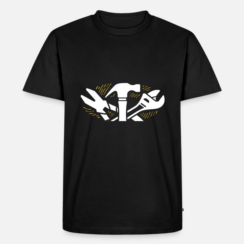 Handwerker - Männer Premium Bio T-Shirt - Schwarz