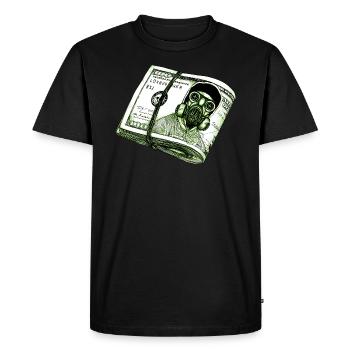 Gas Mask Dollar - Men's Premium Organic T-Shirt - black - Front - Nico (187cm)