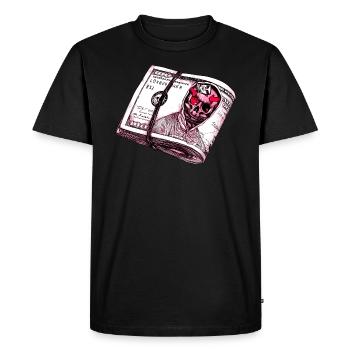 Crâne Dollar - T-shirt Premium bio Homme - noir - Devant - Nico (187cm)