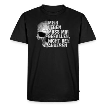 Nicht gesellschaftsfähig - Männer Premium Bio T-Shirt - Schwarz - Vorne - Nico (187cm)