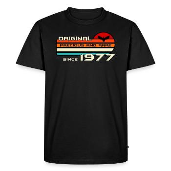 original 1977 anniversaire 45 ans 45e anniversaire - T-shirt Premium bio Homme - noir - Devant - Nico (187cm)