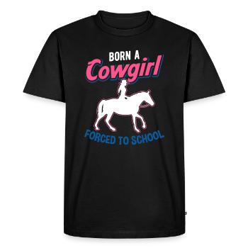 Wild West Western Rodeo Bull Riding Cowboy - Men's Premium Organic T-Shirt - black - Front - Nico (187cm)