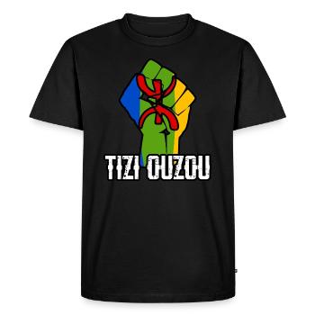 Ville de Tizi Ouzou - T-shirt Premium bio Homme - noir - Devant - Nico (187cm)