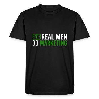 Money, Currency - Men's Premium Organic T-Shirt - black - Front - Nico (187cm)