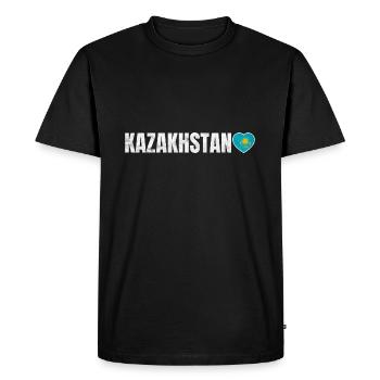 Kazakhstan - T-shirt Premium bio Homme - noir - Devant - Nico (187cm)