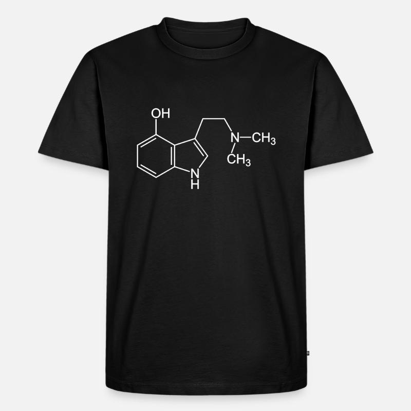 Psilocin Molekül - Männer Premium Bio T-Shirt - Schwarz