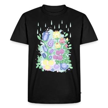 Ängsblommor - Flore Cartoon n ° 2 - T-shirt Premium bio Homme - noir - Devant - Nico (187cm)