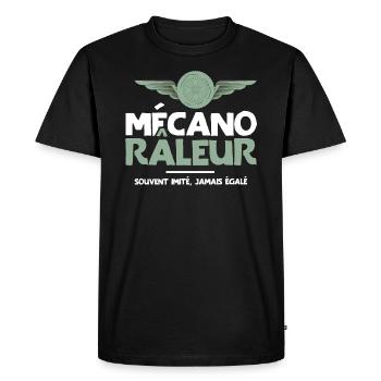 Mécano râleur cadeau drôle garagiste mécanique - T-shirt Premium bio Homme - noir - Devant - Nico (187cm)