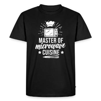 Cuisine Humour Maître De La Cuisine Micro-Ondes Dire - T-shirt Premium bio Homme - noir - Devant - Nico (187cm)