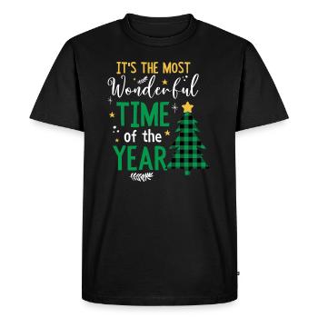 C’est la période la plus merveilleuse de l’année - T-shirt Premium bio Homme - noir - Devant - Nico (187cm)