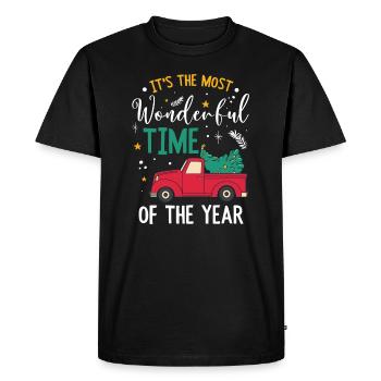 C’est la période la plus merveilleuse de l’année - T-shirt Premium bio Homme - noir - Devant - Nico (187cm)