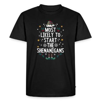 Noël disant drôle spirituel humour Noël - T-shirt Premium bio Homme - noir - Devant - Nico (187cm)