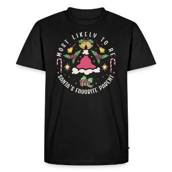 Noël Noël Parents Maman Papa Humour Drôle - T-shirt Premium bio Homme - noir - Devant - Nico (187cm)