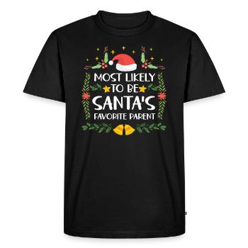Noël Noël Parents Maman Papa Humour Drôle - T-shirt Premium bio Homme - noir - Devant - Nico (187cm)