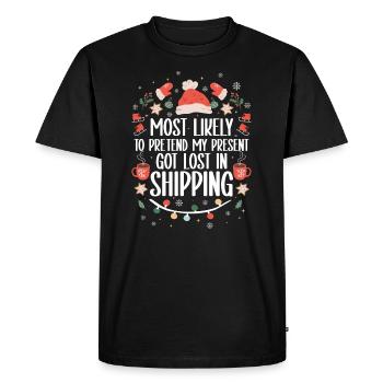 Noël Noël drôle dire humour drôle - T-shirt Premium bio Homme - noir - Devant - Nico (187cm)