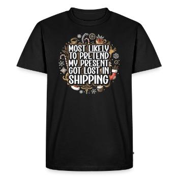 Noël Noël drôle dire humour drôle - T-shirt Premium bio Homme - noir - Devant - Nico (187cm)