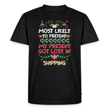 Noël Noël drôle dire humour drôle - T-shirt Premium bio Homme - noir - Devant - Nico (187cm)
