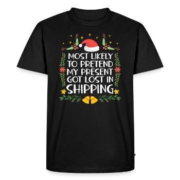 Noël Noël drôle dire humour drôle - T-shirt Premium bio Homme - noir - Devant - Nico (187cm)