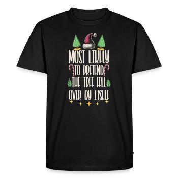 Noël Noël drôle dire humour drôle - T-shirt Premium bio Homme - noir - Devant - Nico (187cm)