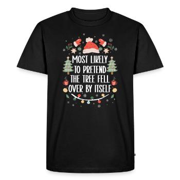 Noël Noël drôle dire humour drôle - T-shirt Premium bio Homme - noir - Devant - Nico (187cm)