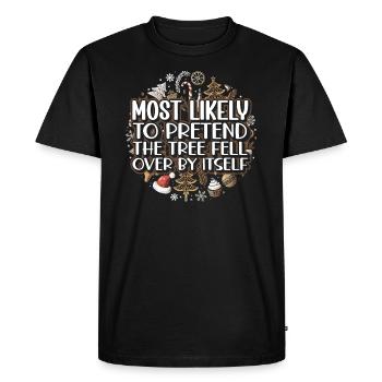 Noël Noël drôle dire humour drôle - T-shirt Premium bio Homme - noir - Devant - Nico (187cm)