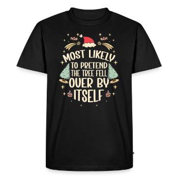 Noël Noël drôle dire humour drôle - T-shirt Premium bio Homme - noir - Devant - Nico (187cm)