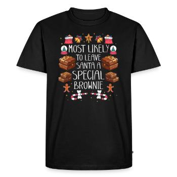 Xmas Christmas Saying Funny Christmas Bakery - Men's Premium Organic T-Shirt - black - Front - Nico (187cm)