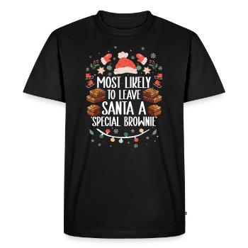 Xmas Christmas Saying Funny Christmas Bakery - Men's Premium Organic T-Shirt - black - Front - Nico (187cm)