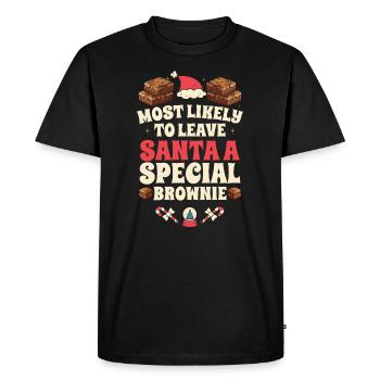 Xmas Christmas Saying Funny Christmas Bakery - Men's Premium Organic T-Shirt - black - Front - Nico (187cm)