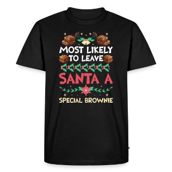 Xmas Christmas Saying Funny Christmas Bakery - Men's Premium Organic T-Shirt - black - Front - Nico (187cm)
